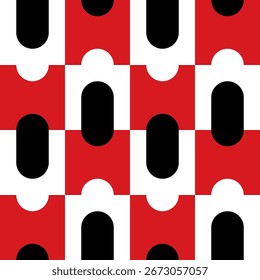 Padrão geométrico sem costura abstrato. Ornamento geométrico minimalista, design de quebra-cabeças. Ilustração vetorial.