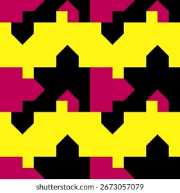 Abstractas patrón geométrico sin fisuras. Ornamento geométrico minimalista, diseño del rompecabezas. Ilustración vectorial.
