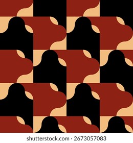 Abstractas patrón geométrico sin fisuras. Ornamento geométrico minimalista, diseño del rompecabezas. Ilustración vectorial.