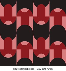 Abstract geometric seamless pattern. Minimalist geometrical ornament. Vector illustration.