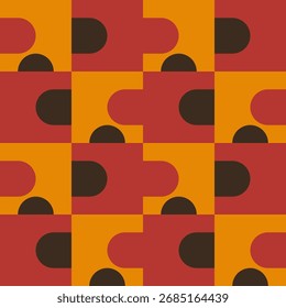 Abstractas patrón geométrico sin fisuras. Ornamento geométrico minimalista, diseño del rompecabezas. Ilustración vectorial.