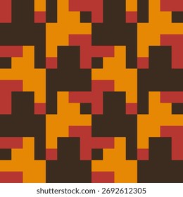 Abstract geometric seamless pattern. Minimalist geometrical ornament, puzzle design. Vector illustration.