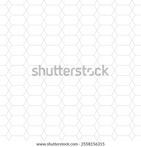 Abstract geometric seamless pattern in minimalist style. Subtle vector background. Simple minimal ornament. Blue and white texture with hexagon grid, diamonds, lattice. Repeat design for decor, print