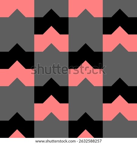 Abstract geometric seamless pattern. Minimalist geometrical ornament, puzzle design. Vector illustration.