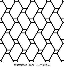 Abstract geometric seamless pattern. Modern stylish texture. Repeating tiles with a grid of rhombus vector background.