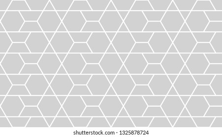 Abstract geometric seamless pattern. Modern stylish texture. Repeating hexagons vector background.