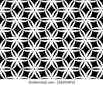 Abstract geometric seamless pattern. Modern stylish texture. striped ornament. Monochrome linear lattice. Vector background.
