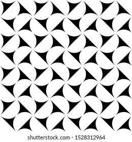 Abstract geometric seamless pattern. with modern square black and white pillow print monochrome vector background.