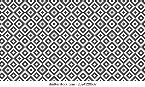Resumen del patrón geométrico sin costuras. Textura de estilo moderno. Baldosas geométricas repetidas con cuadrados de color blanco y negro.