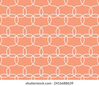 Abstract geometric seamless pattern. modern stylish texture. repeating tiles with grid of ovals. vector background.
