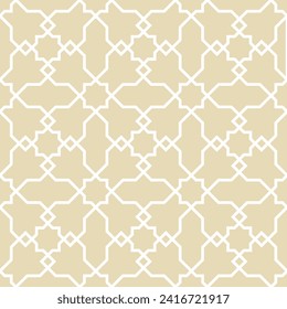 Abstract geometric seamless pattern. modern stylish cross line. gold and white texture. vector background.