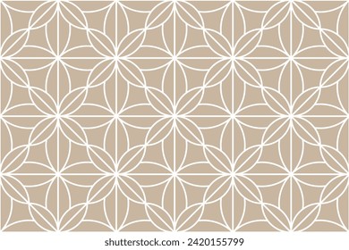 Abstraktes geometrisches nahtloses Muster. Moderne, stilvolle Struktur mit Blumen. Wiederholter Vektorhintergrund.