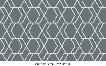 Abstract geometric seamless pattern. Modern stylish texture. Repeating hexagons vector background.