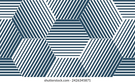 Abstract geometric seamless pattern. Modern stylish texture. Repeating hexagons vector background.