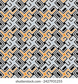 Abstraktes geometrisches nahtloses Muster. Moderne Textur. Farbiger Wiederholungshintergrund. Gittergrafik-Design. Vektor.