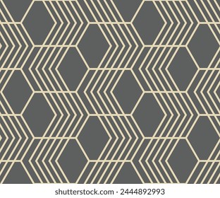 Abstract geometric seamless pattern. Modern stylish texture. Repeating hexagons vector background.