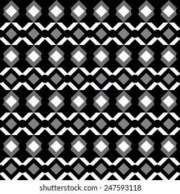 Abstract geometric seamless pattern. Modern monochrome background texture 