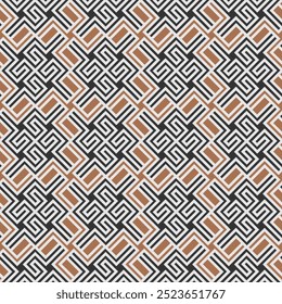 Abstraktes geometrisches nahtloses Muster. Moderne Textur. Farbiger Wiederholungshintergrund. Grafikdesign des Gitters. Vektor.