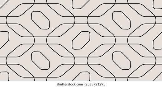 Abstractas patrón geométrico sin fisuras. Líneas modernas en Formas sencillas para un Diseño gráfico elegante. Ilustración vectorial