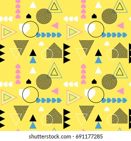 Abstract geometric seamless pattern. Modern texture. Colorful geometric background.