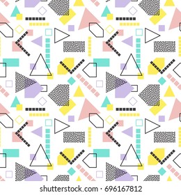 Abstract geometric seamless pattern. Modern texture. Colorful geometric background.