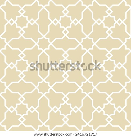 Abstract geometric seamless pattern. modern stylish cross line. gold and white texture. vector background.