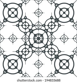 Abstract geometric seamless pattern | monochrome style