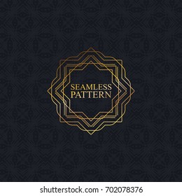 Abstract geometric seamless pattern. Monochrome graphic element for textile or wrapper design. Seamless elegant texture. Decorative stylish ornament. Vector abstract background