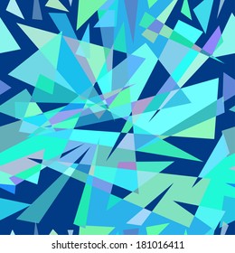 Abstract geometric seamless pattern "Mountains of ice". Vector. You can use it in the textile, printing or web design. 