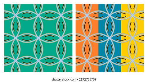 Abstract geometric seamless pattern. multi color grid background.