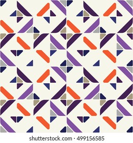 Abstract geometric seamless pattern with multicolored diagonal striped patterns, colorful vector rhombus background for web and print