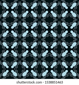 abstract geometric seamless pattern on a black background illustration