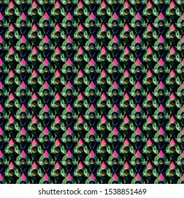 abstract geometric seamless pattern on a black background illustration