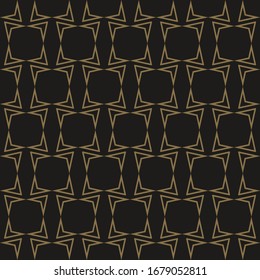 Abstract geometric seamless pattern on a black background, texture, vector