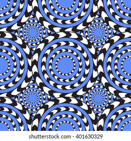 Abstract geometric seamless pattern. Optic illusion.