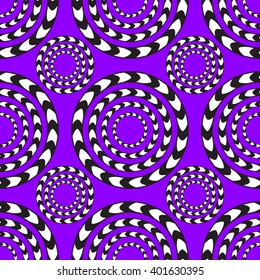 Abstract geometric seamless pattern. Optic illusion.