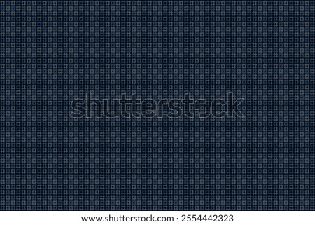 Abstract geometric seamless pattern with optical illusion art - cut off circle in gray n blue on dark blue background. Vector illustration. For masculine shirt lady dress textile cloth print wallpaper