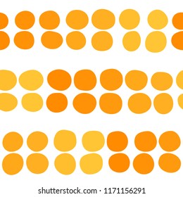 Abstract geometric seamless pattern with orange spots