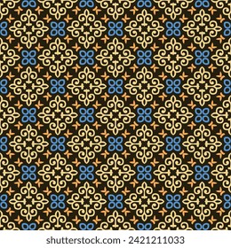 Abstract geometric seamless pattern in oriental style. Luxury vector background. Elegant graphic ornament.