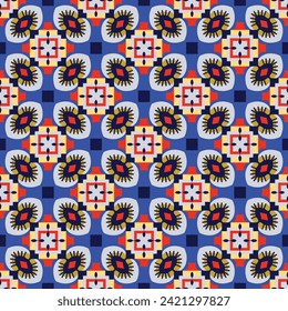 Abstract geometric seamless pattern in oriental style. Luxury vector background. Elegant graphic ornament.
