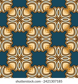 Abstract geometric seamless pattern in oriental style. Luxury vector background. Elegant graphic ornament.