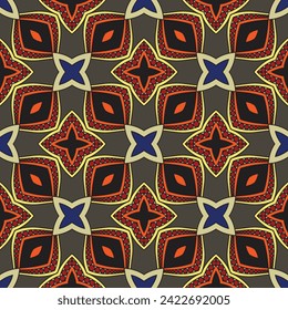 Abstract geometric seamless pattern in oriental style. Luxury vector background. Elegant graphic ornament.