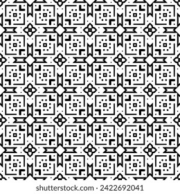Abstract geometric seamless pattern in oriental style. Luxury vector background. Elegant graphic ornament.