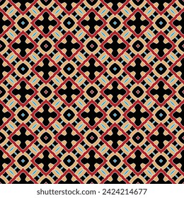 Patrón geométrico abstracto sin costuras en estilo oriental. Fondo vectorial de lujo. Elegante adorno gráfico.