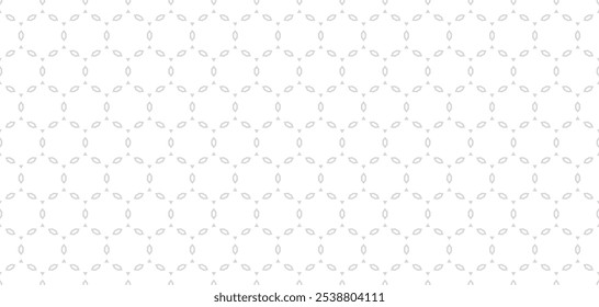 Abstract geometric seamless pattern in oriental style. Vector minimalist texture with diamond shapes, grid, delicate lattice. Subtle white and gray elegant background. Luxury repeated modern design