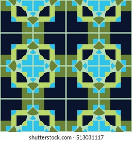 Abstract geometric seamless pattern ornament. Vector.