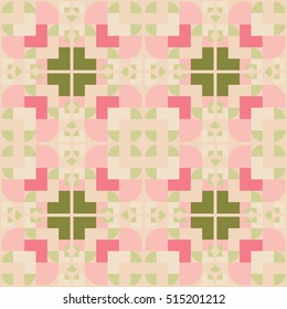 Abstract geometric seamless pattern ornament. Vector.