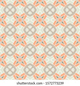 Abstract geometric seamless pattern.  Ornamental geometrical background. Mosaic, tail. Wrapping paper. Vector illustration.          