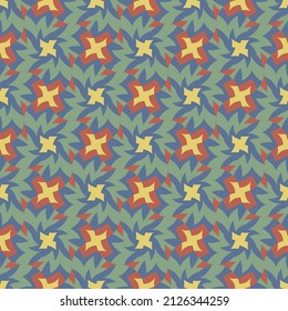 Abstract geometric seamless pattern.
 Overlapping art forms, stripes, segments are grouped and arranged in a certain order. Vector.