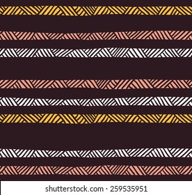 Abstract geometric seamless pattern in pastel colors. Ethnic decorative background.
